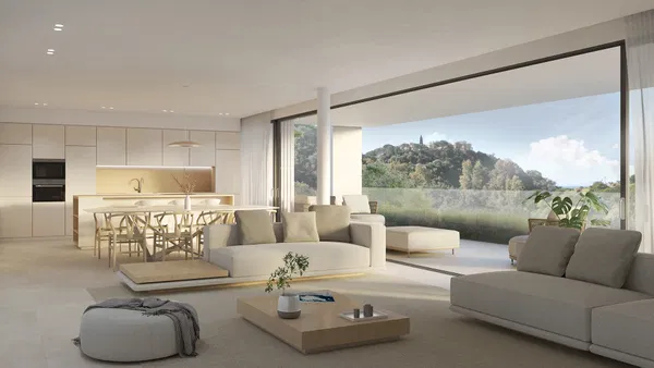 Sophisticated ground floor apartment with private garden in Elviria, Marbella East.