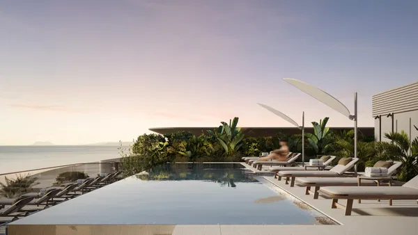 Exceptional frontline beach duplex penthouse with panoramic sea views, Tyrian in Estepona