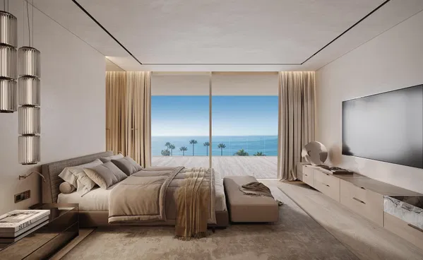 Exceptional frontline beach duplex penthouse with panoramic sea views, Tyrian in Estepona