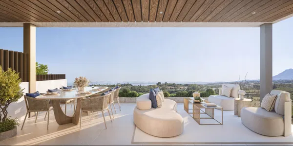 Exceptional four level penthouse with panoramic sea and mountain views in Cancelada, Estepona