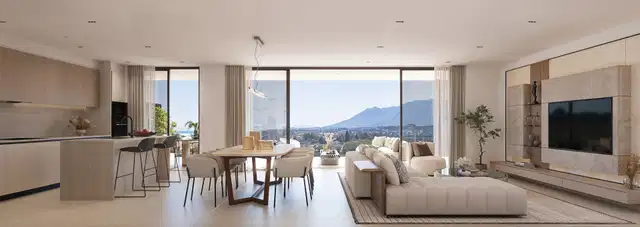 Exceptional four level penthouse with panoramic sea and mountain views in Cancelada, Estepona