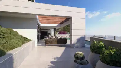 Contemporary hillside villa with panoramic views in Pinares de San Antón, Málaga