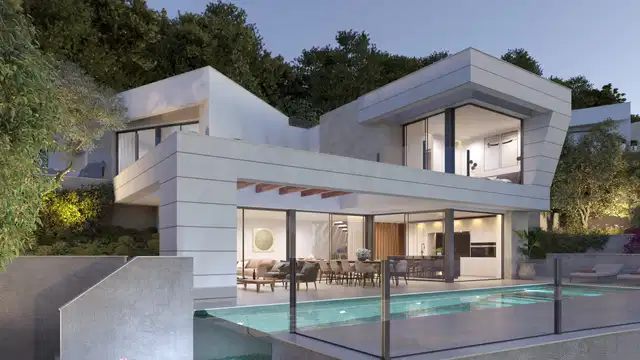 Contemporary hillside villa with panoramic views in Pinares de San Antón, Málaga