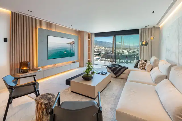 Newly renovated modern apartment on the front line of Puerto Banus, Marbella