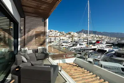 Newly renovated modern apartment on the front line of Puerto Banus, Marbella