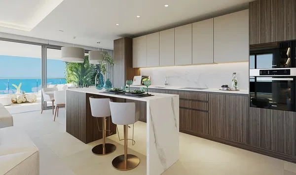 Stunning seafront penthouse on Malaga's Golden Mile, designed by Estudio Lamela