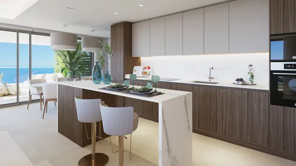 Stunning seafront penthouse on Malaga's Golden Mile, designed by Estudio Lamela
