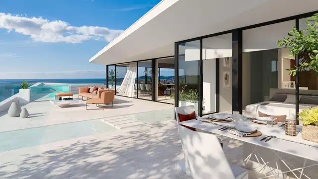 Exclusive sky villa with sea views in El Higuerón area