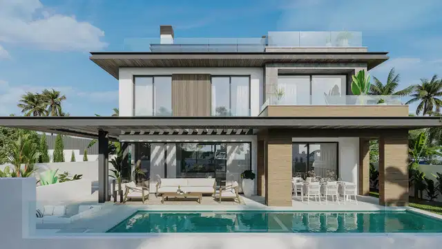 Villa with large swimming pool in spectacular gated complex