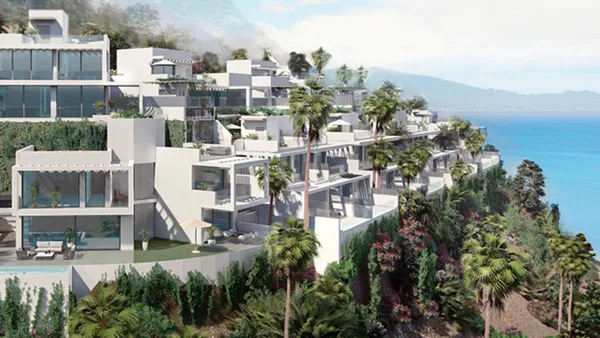 Impressive sky villa with views of the cliffs