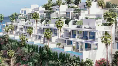 Impressive sky villa with views of the cliffs