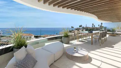Penthouse with spectacular panoramic sea view terrace, Mijas Costa