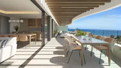 Penthouse with spectacular panoramic sea view terrace, Mijas Costa