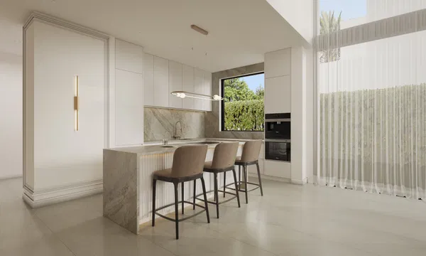 Luxurious villa off- plan on the beachfront in Las Chapas, Marbella East
