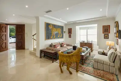 Charming Mediterranean Andalusian style villa in frontline golf in La Quinta, Benahavis