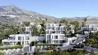Contemporary villa with panoramic sea views and a swimming pool in Mijas Pueblo