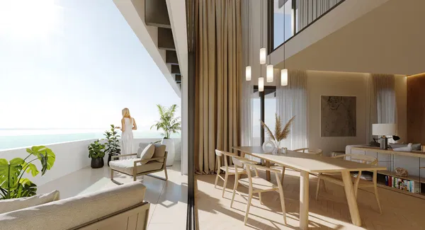 Stunning beachfront duplex penthouse in a prime city location, Pacífico, Malaga