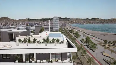 Stunning beachfront duplex penthouse in a prime city location, Pacífico, Malaga