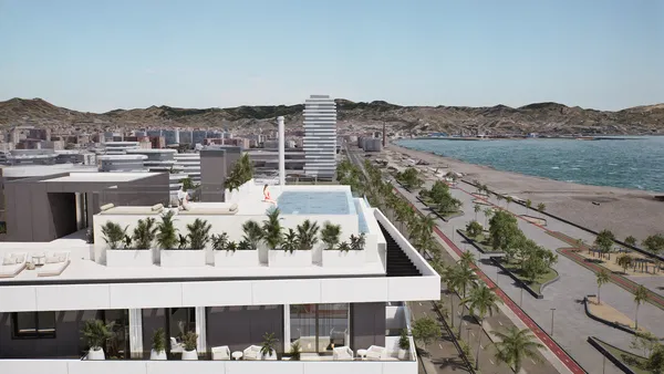 Stunning beachfront duplex penthouse in a prime city location, Pacífico, Malaga