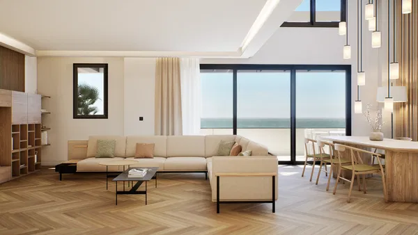 Stunning beachfront duplex penthouse in a prime city location, Pacífico, Malaga