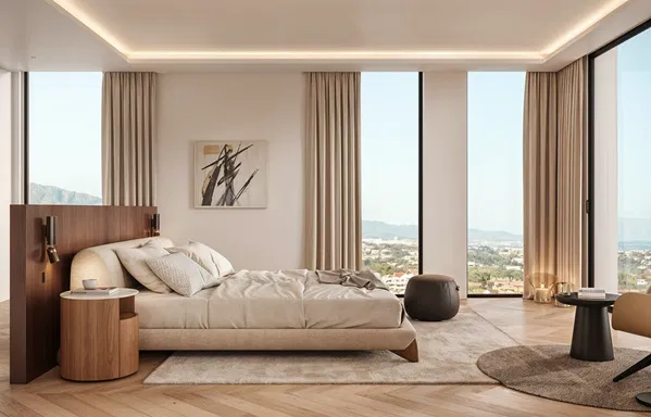 Impressive newly built sky villa with spectacular sea views and a private swimming pool in El Madroñal, Benahavis
