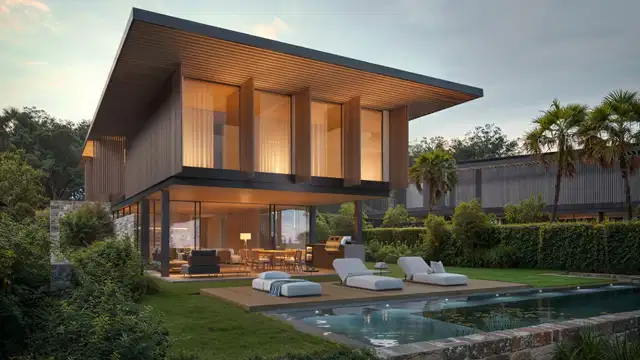 Modern villa in the heart of the golf course in a quiet community with incredible views in La Cerquilla