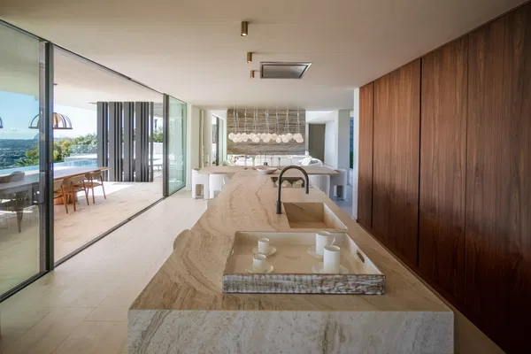 Bio architectural villa with spectacular design and open panoramic views in La Reserva, Sotogrande