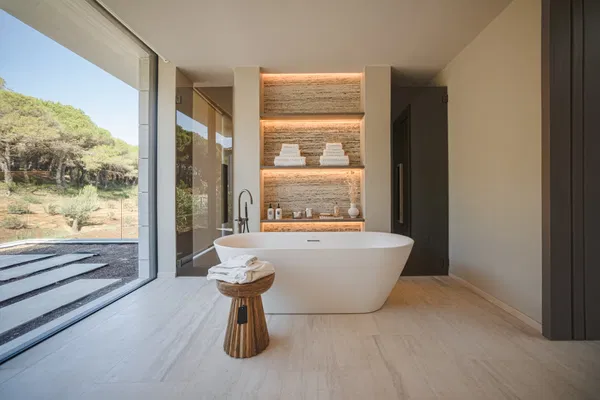 Bio architectural villa with spectacular design and open panoramic views in La Reserva, Sotogrande