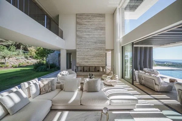 Bio architectural villa with spectacular design and open panoramic views in La Reserva, Sotogrande