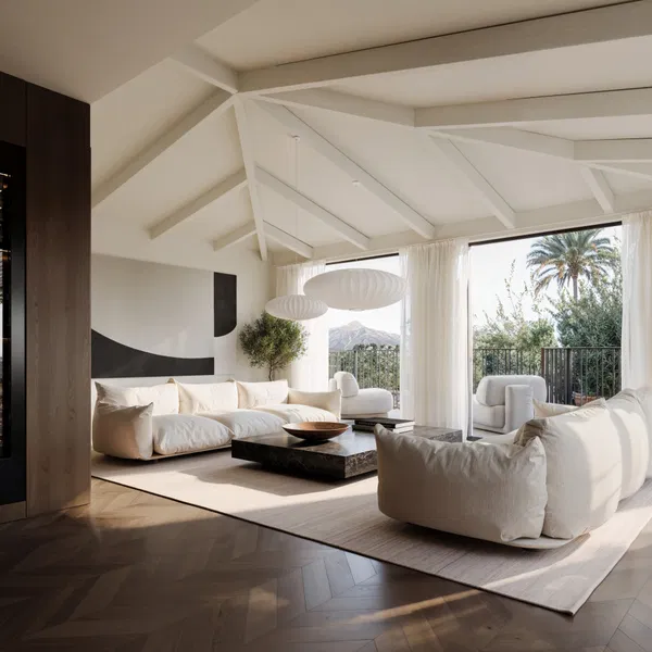 Charming Scandinavian-French style villa project with panoramic views in Nueva Andalucia