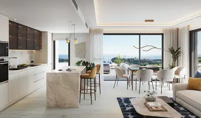 Exclusive apartment with Panoramic Golf and Sea Views in Mijas, Málaga