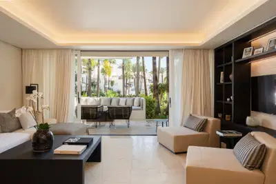 Beautifully renovated three bedroom garden apartment in Puente Romano, Marbella