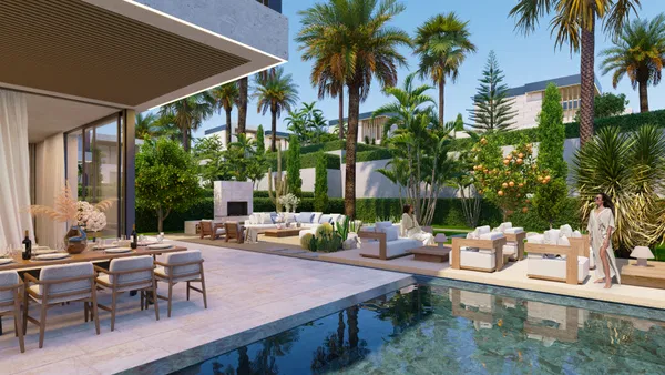 Villa off plan in a new exclusive development with views of the Mediterranean on the new Golden Mile, Estepona