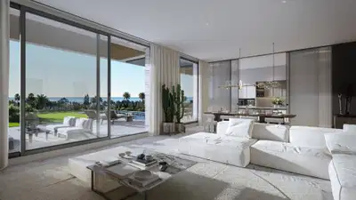 Villa off plan in a new exclusive development with views of the Mediterranean on the new Golden Mile, Estepona