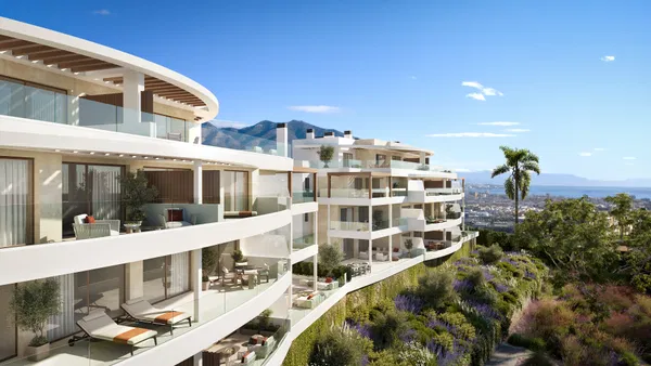 Contemporary new build sea view apartment in Cerrado del Águila, Mijas
