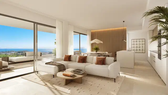 Contemporary new build sea view apartment in Cerrado del Águila, Mijas