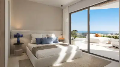 Contemporary new build sea view apartment in Cerrado del Águila, Mijas