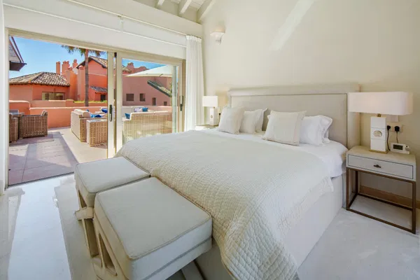 A beachfront penthouse designed around privacy and mediterranean living in La Morera, Marbella East