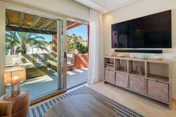 A beachfront penthouse designed around privacy and mediterranean living in La Morera, Marbella East