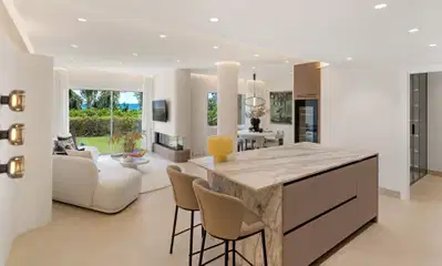 Beachfront contemporary apartment with refined Mediterranean living in Estepona, New Golden Mile