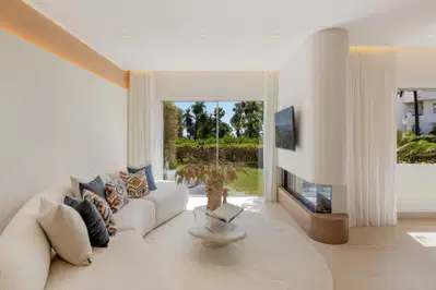 Beachfront contemporary apartment with refined Mediterranean living in Estepona, New Golden Mile