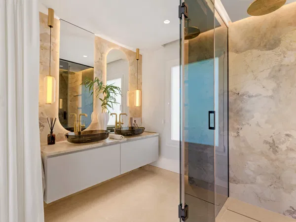 Beachfront contemporary apartment with refined Mediterranean living in Estepona, New Golden Mile
