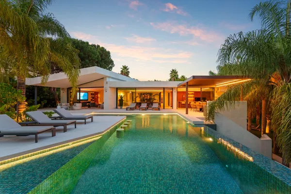 Sophisticated residence with private pool and tranquil setting in Las Chapas, Marbella East