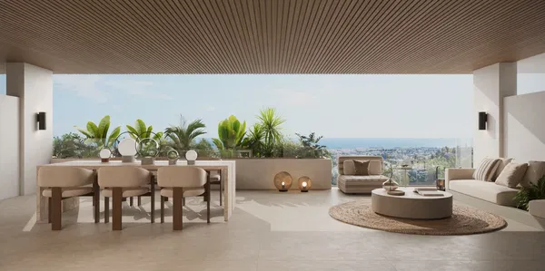 Sophisticated penthouse with rooftop terrace and panoramic sea views in Estepona