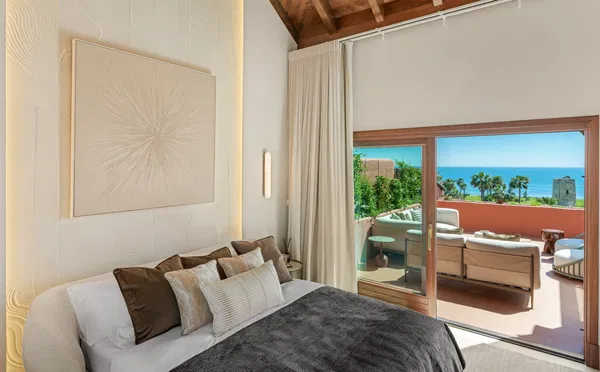 Refined beachfront duplex penthouse with Andalusian elegance, New Golden Mile, Estepona