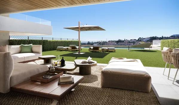 Luxury penthouse with private rooftop solarium and pool in El Campanario, Estepona